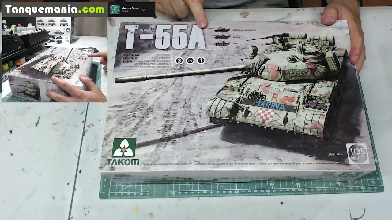 Unboxing Takom 2056 Tanque Mediano T-55A - 1:35