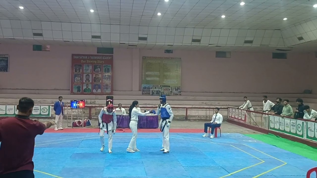 -54kg Selection trails under 21🔵UKD omlal vs 🔴 Ankit UKD #worldchampionship #taekwondo  #viral #100k