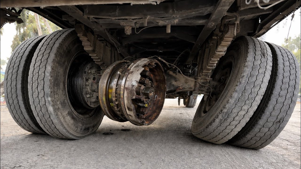 Overloaded Truck Disaster! Hub, Drum & Bolts Completely Destroyed – Roadside Repair!