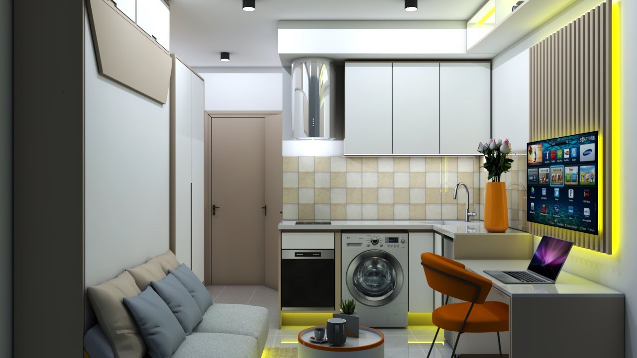 DESIGN HACK FOR TINY APARTMENT 145sqft (13.5sqm) | SPACE SAVING FOR SMALL SPACE | NEVER TOO SMALL