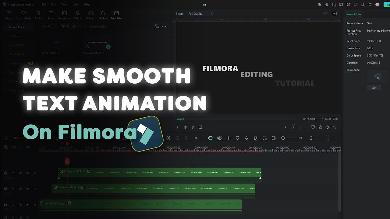 How To Make Smooth Text Animation On Filmora 14