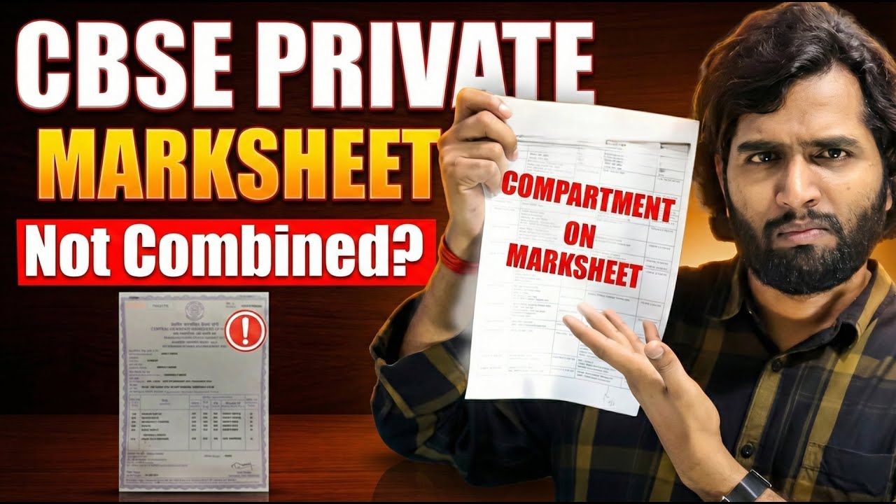 Marksheet par Compartment/Fail likha hoga? CBSE Private Marksheet Full Details?