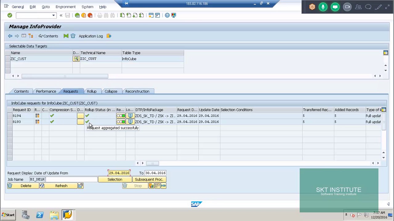 Performances on Infocube in SAP BW