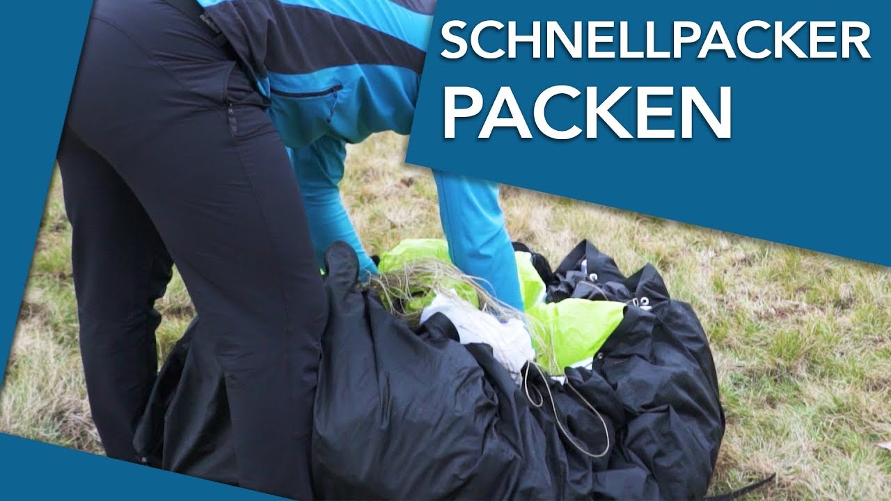 Schnellpacksack packen - Gleitschirmfliegen lernen | Flugschule Hirondelle, Weinheim