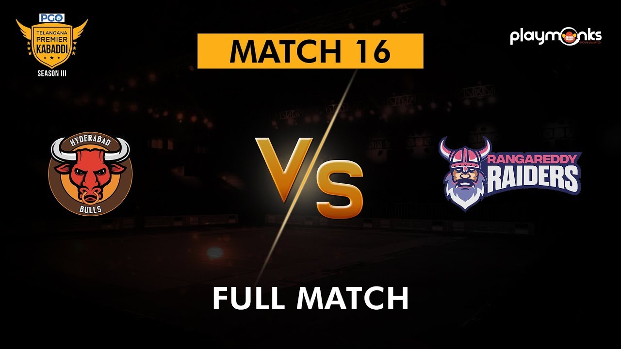 Hyderabad Bulls V Rangareddy Raiders Full Match - 16 | Telangana Premier Kabaddi Season 3