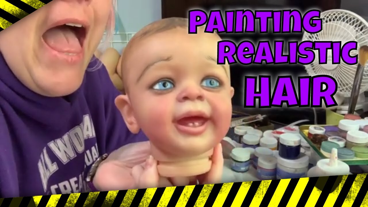 Painting realistic hair on Vampire Baby| Bean Shanine Dolls