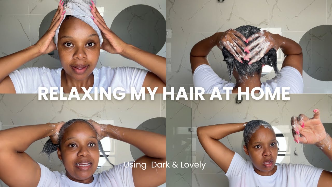 RELAXING MY HAIR AT HOME USING DARK AND LOVELY