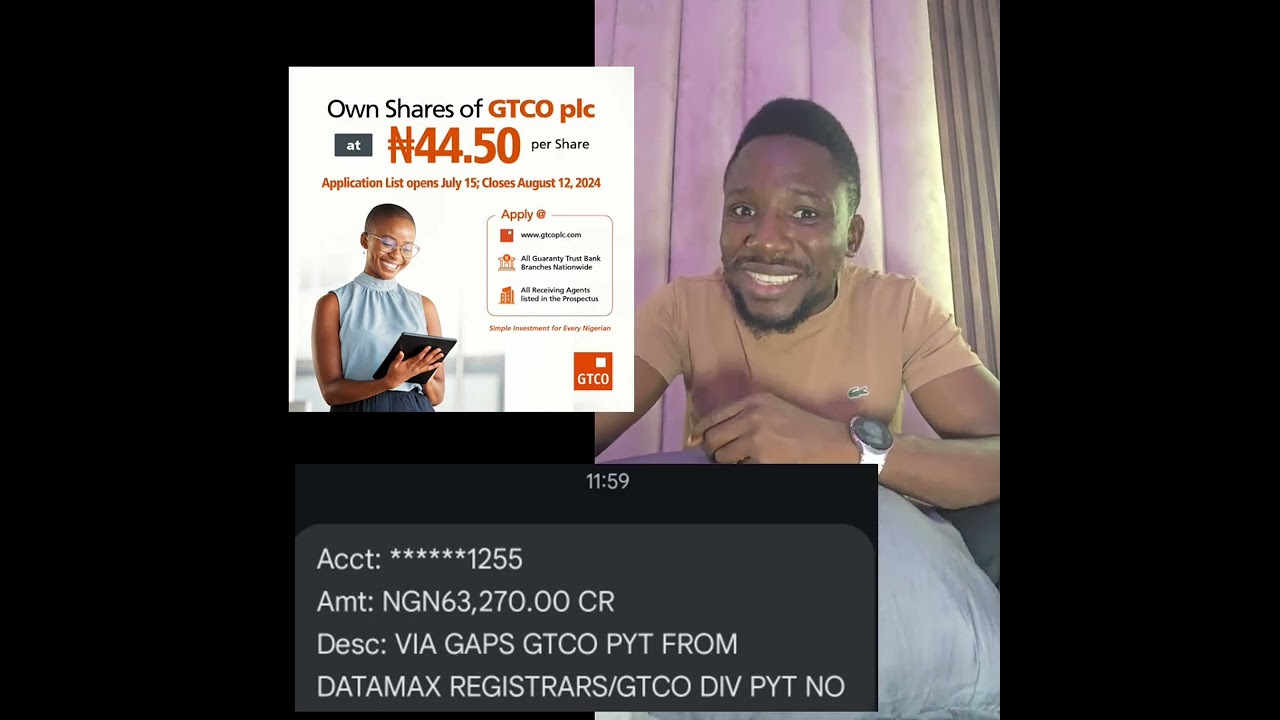 If you have shares at GTCo, they paid dividends of N7.03 per share today, how much did they pay you
