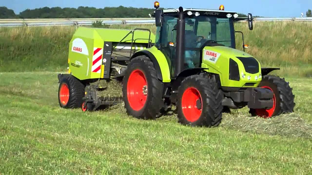 Claas Arion 430 et presse Claas Rollant 375 RC