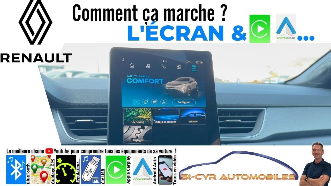 RENAULT Clio Captur OpenR link, Guide complet, radio, Bluetooth, Carplay, Android, paramètres …