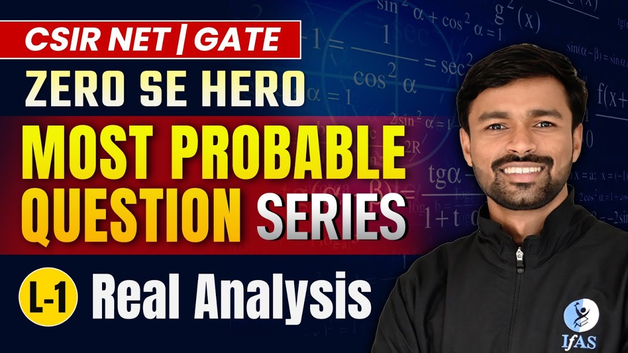 Most Important CSIR NET Mathematical Science Questions | Real Analysis | L1