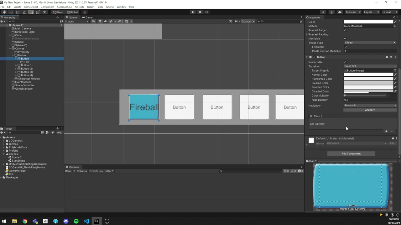 Unity UI Buttons