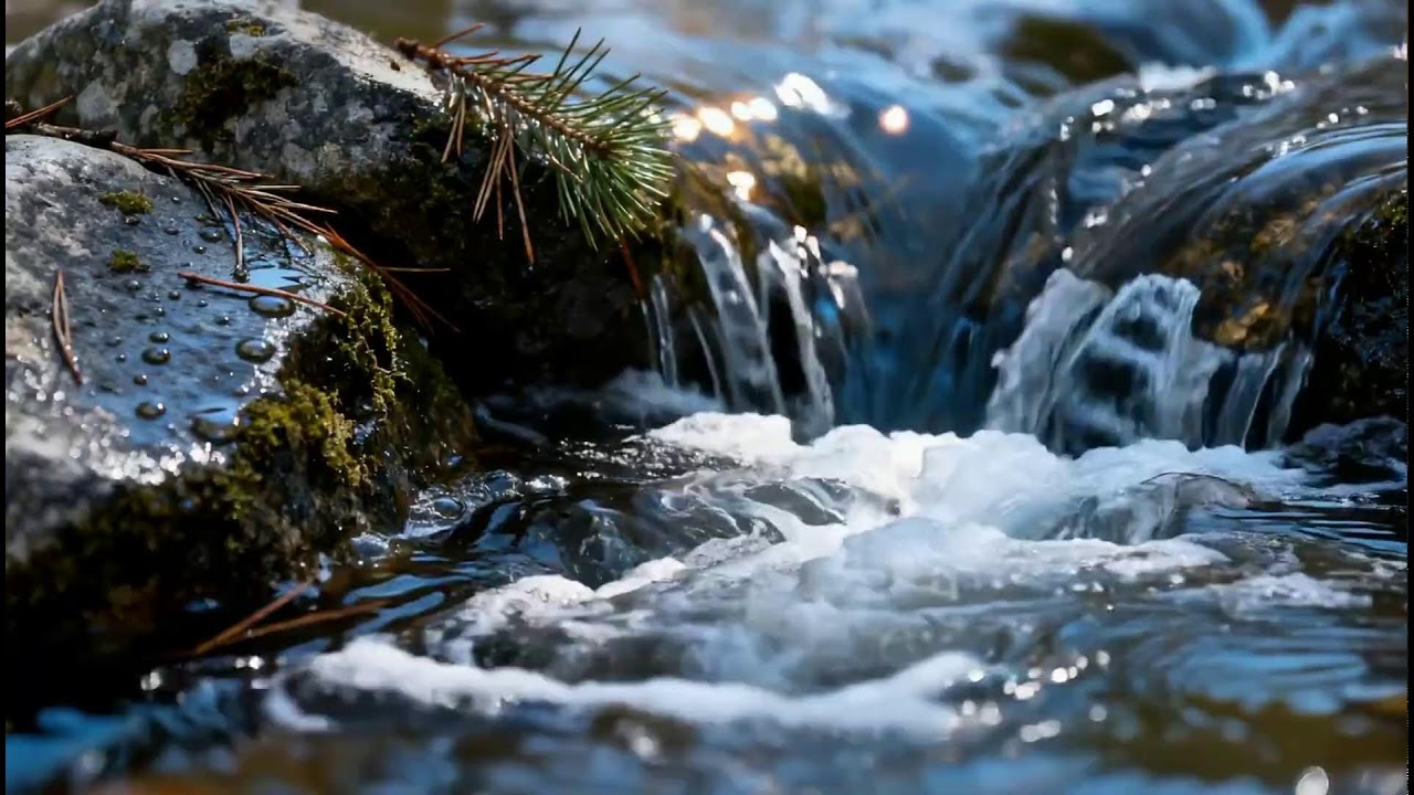 LIVE: Gentle Forest Stream | Relax & Focus | White Noise Room 4K