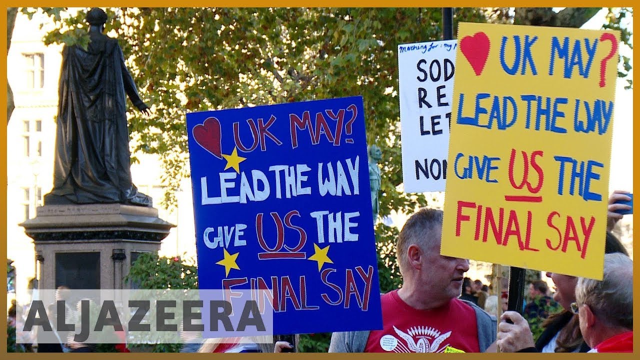 🇬🇧 Anti-Brexit protesters gather to demand second referendum | Al Jazeera English