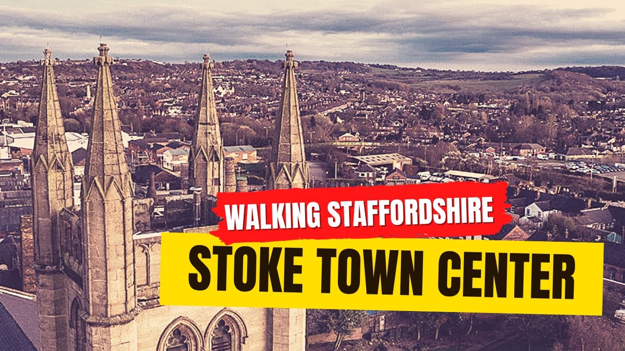 Walking Stoke Town Centre - Stoke on Trent Staffordshire (Extended Version)