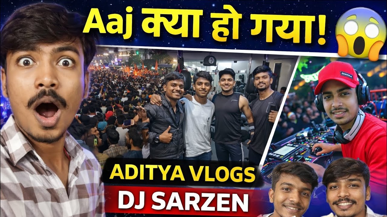 DJ Sarzen ke saath Full Night 😱 | Crowd, Masti, Friends | Aditya Vlogs#djsarzen #adityavlogs
