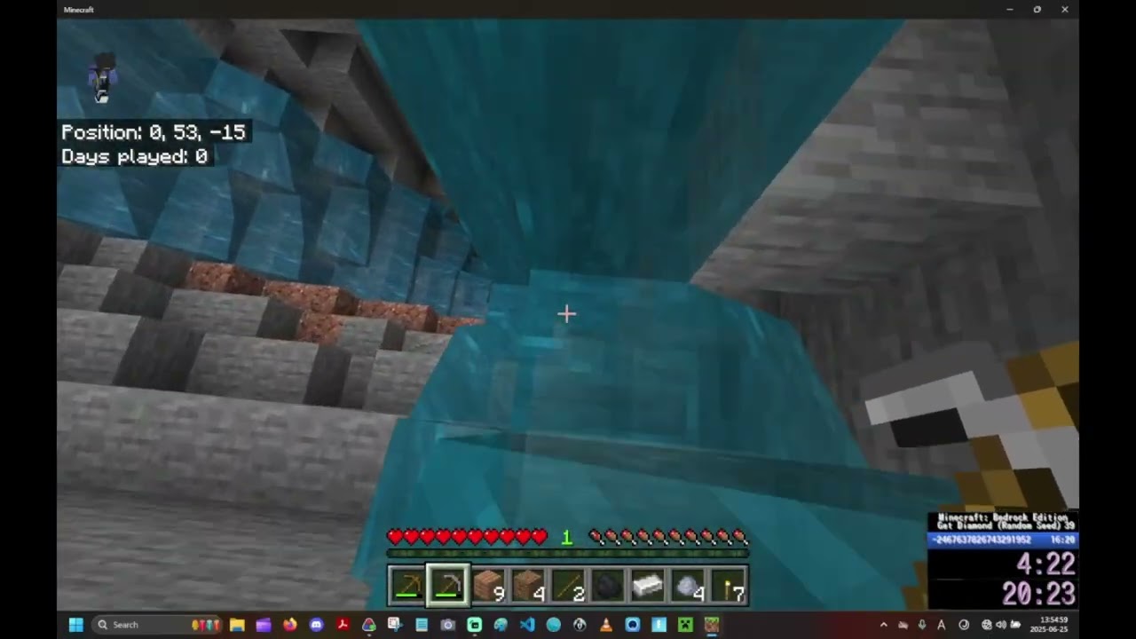 2025/6/25 - MCBE Mine Diamond (Random Seed) 12:10
