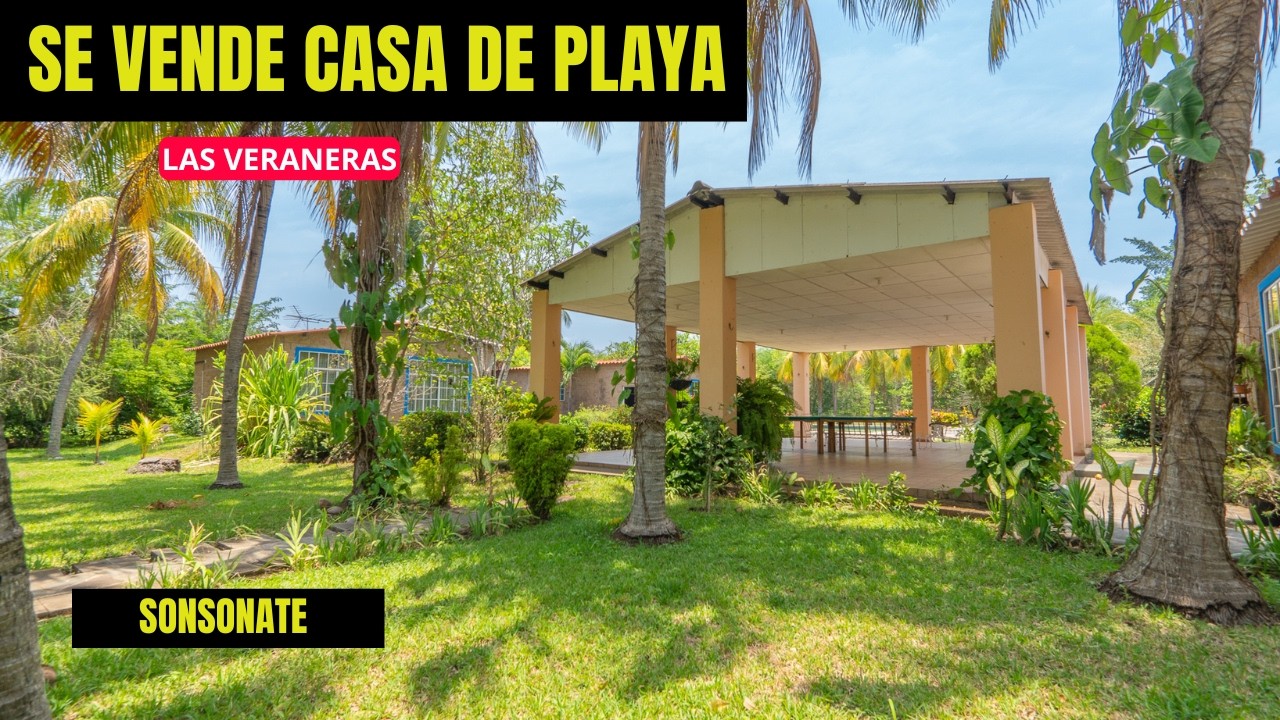 AMPLIA CASA DE PLAYA 🏖️ | EN VENTA EN LAS VERANERAS, SONSONATE