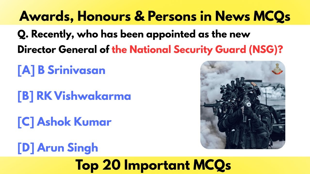 🏆 Awards, Honours & Persons in News | MCQs | UPSC Prelims Preparation