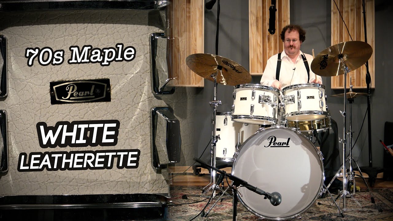 PEARL 70s Maple Drum Kit - White Leatherette Naugahyde