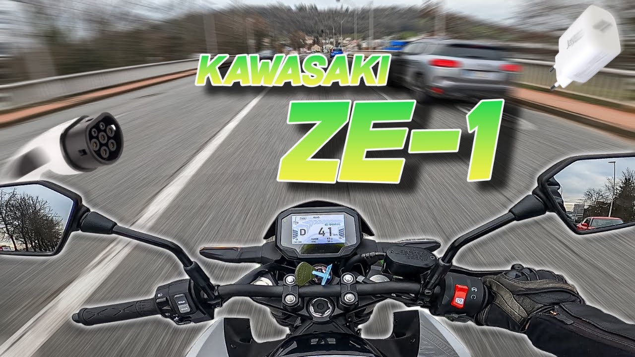 Ma premi&egrave;re moto &eacute;lectrique ! Essai Kawasaki ZE 1 ⚡