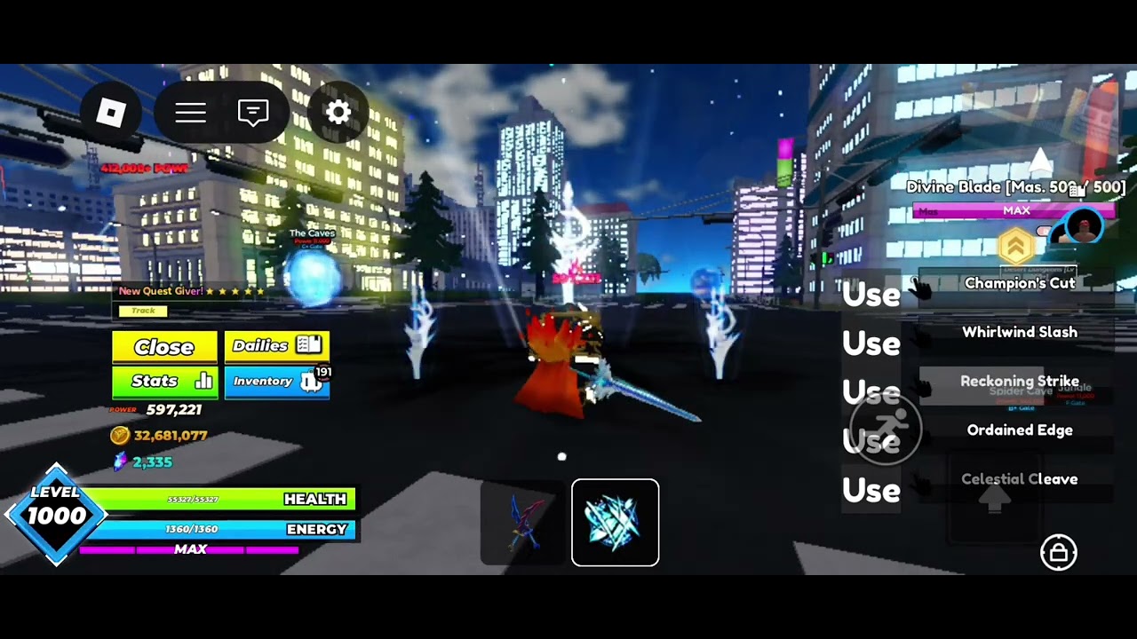Solo hunter update showcasing new divine blade added m1 #sololeveling #roblox