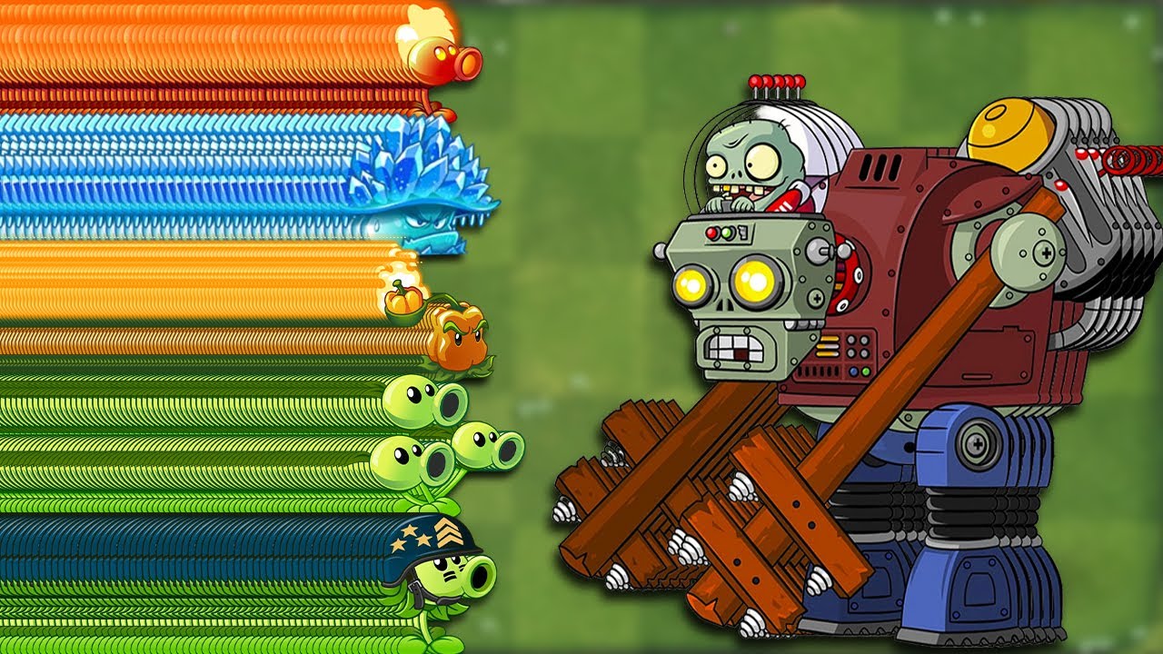 PvZ 2 Challenge - Ranking of Random Plants 5 Power-Up Vs 5 Gargantuar Prime