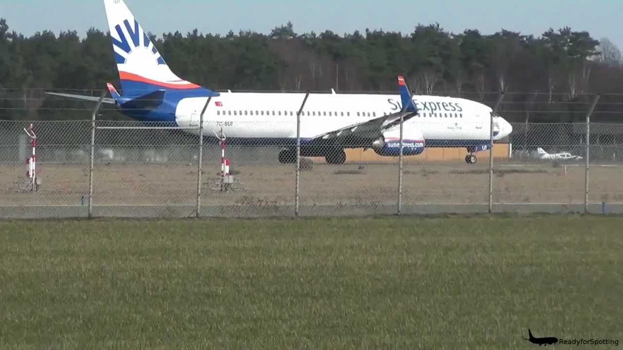 FIRST XQ FLIGHT 2013 ! SunExpress Boeing 737-8CX take-off at Münster/Osnabrück Airport [HD]