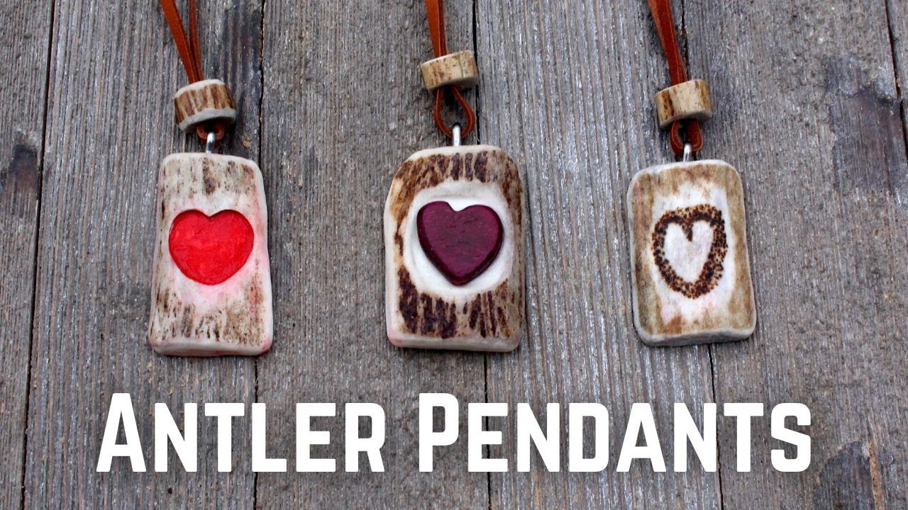 Easy to Make Antler Pendants for Valentine's Day