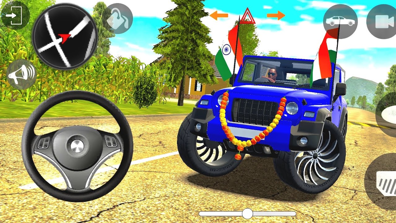 Modified Mahindra Thar 😱 Indian Game's Simulator (Gadi wala Games)#2025 #gameplay 