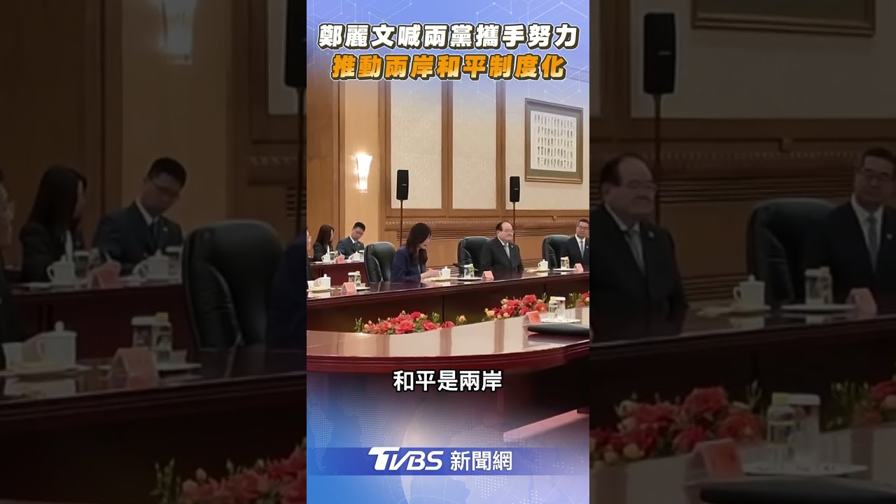 鄭麗文喊「兩黨攜手努力」 　推動「兩岸和平制度化」｜TVBS新聞網@tvbsnews24live
