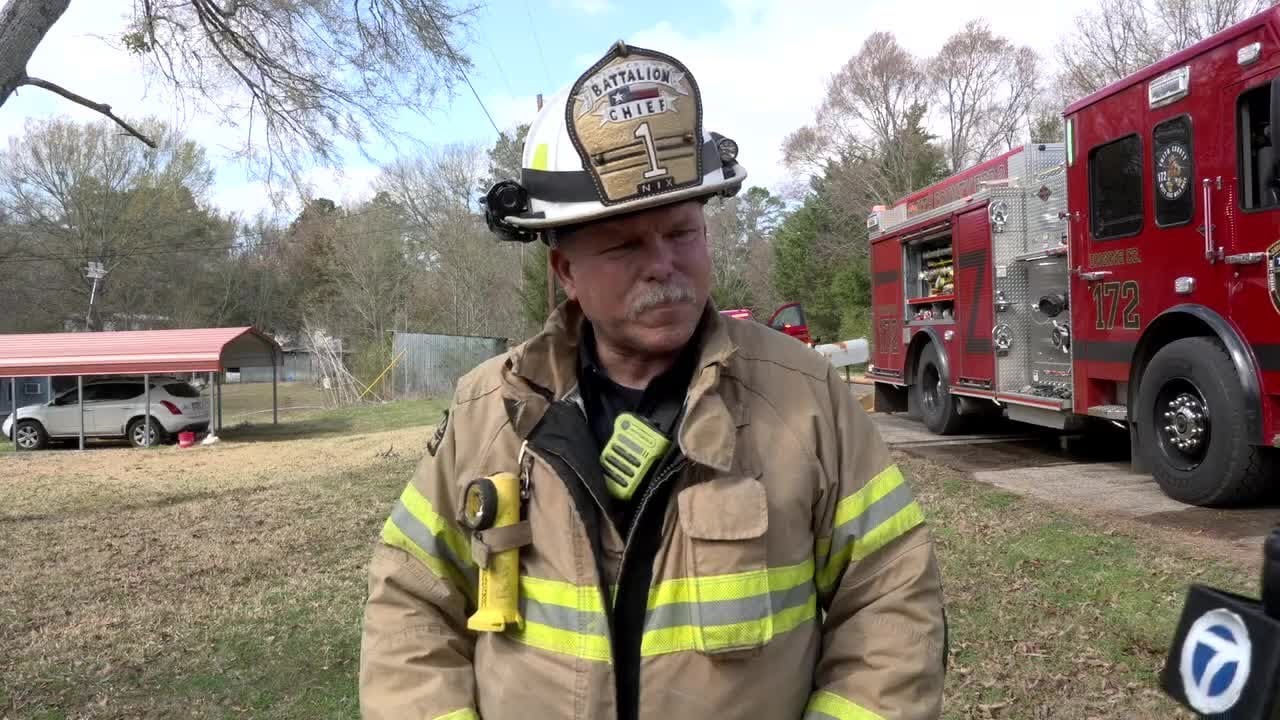 Smith County Battalion Chief Jospeh Nix discusses busy morning, cautions against burning.