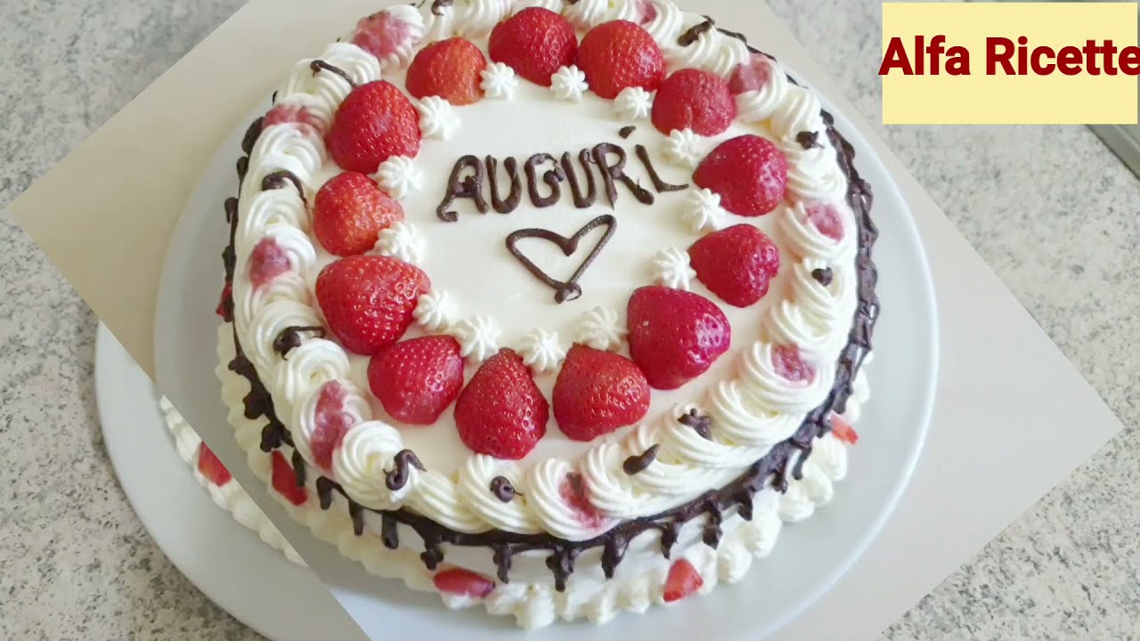 Torta con le fragole / torta di compleanno / morbidissima ricetta facile e buona da Alfa Ricette