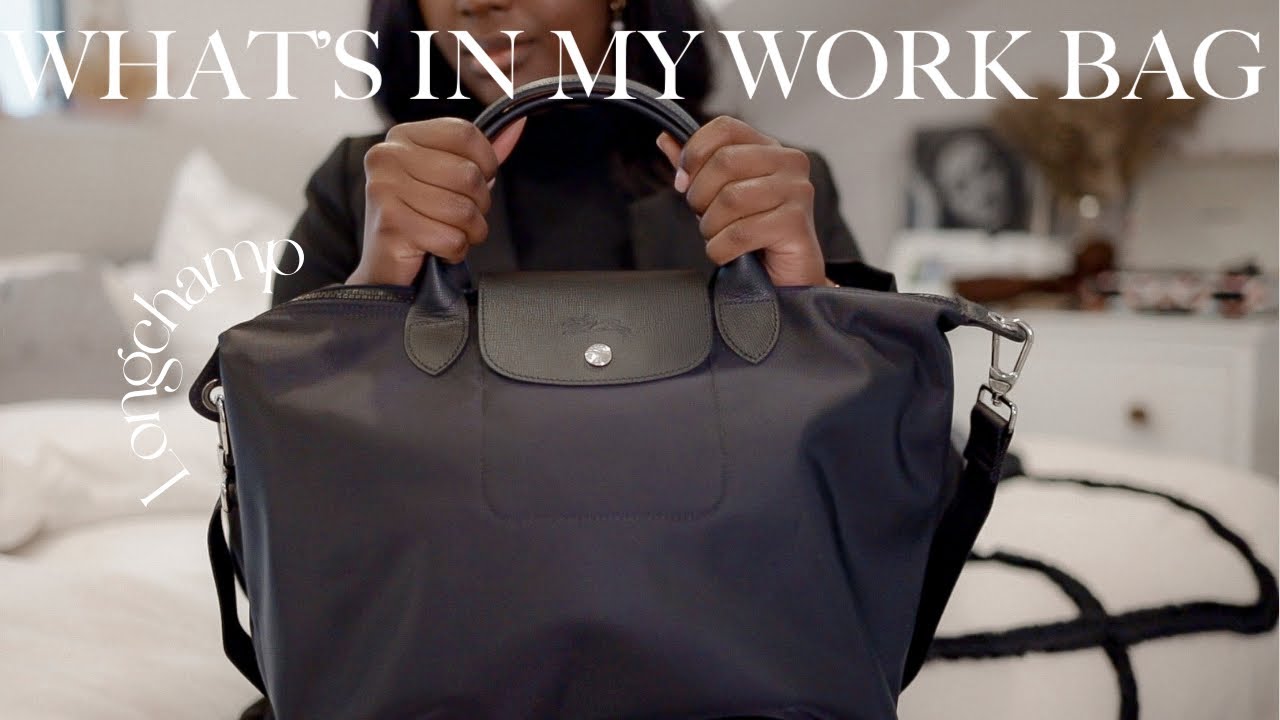 WHAT'S IN MY WORK BAG | LONGCHAMP LE PLIAGE NEO | THE BEST BAG FOR WORK OR SCHOOL