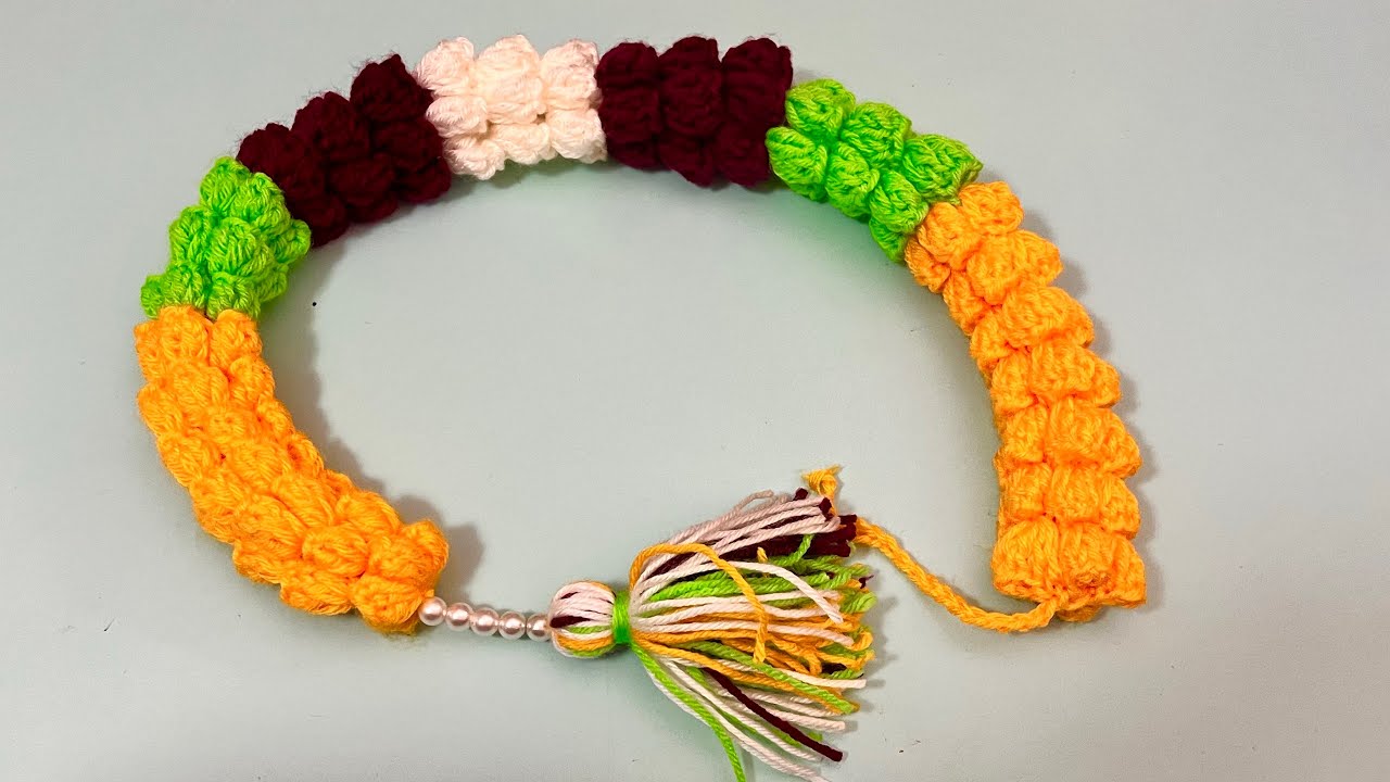 How To Crochet a Garland \ Easy Crochet garland \क्रोशिया की माला 📿 diwali Diy 