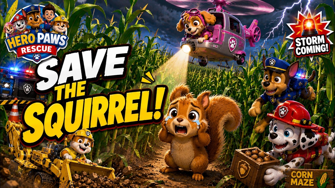 🐿️ Can the Team Rescue the Lost Squirrel from the Giant Corn Maze? | Hero Paws Rescue