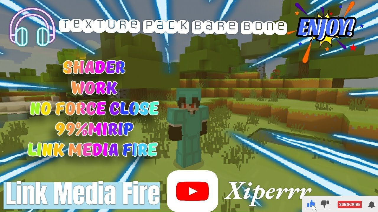 Texture pack bare bone Craftman+shader terbaru 2024 Buruan Download 🔥🔥
