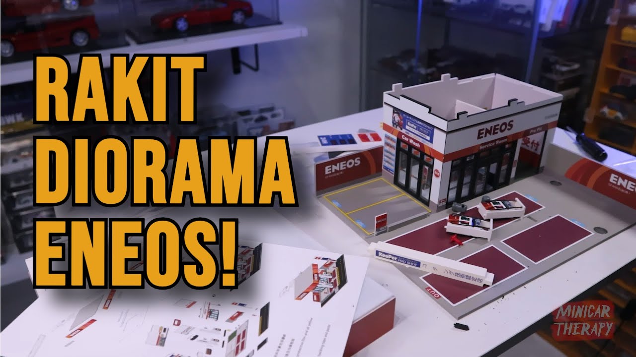 RAKIT DIORAMA DIECAST POM BENSIN ENEOS GFANS 1/64 #diorama