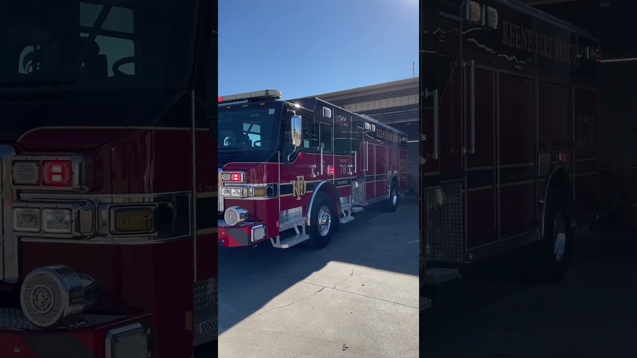 Keene Fire Rescue&rsquo;s Pierce Velocity with FireTech warning lights! Ft. The NEW OMEN Light Bar #fire