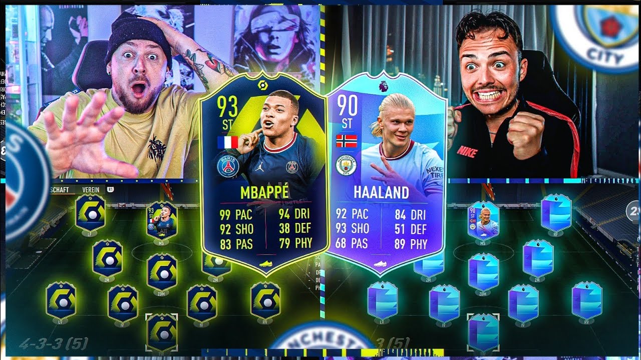 LENGHTY HAALAND VS MBAPPE SQAUDBUILDER BATTLE 😱 vs  @NoHandGaming   FIFA 23