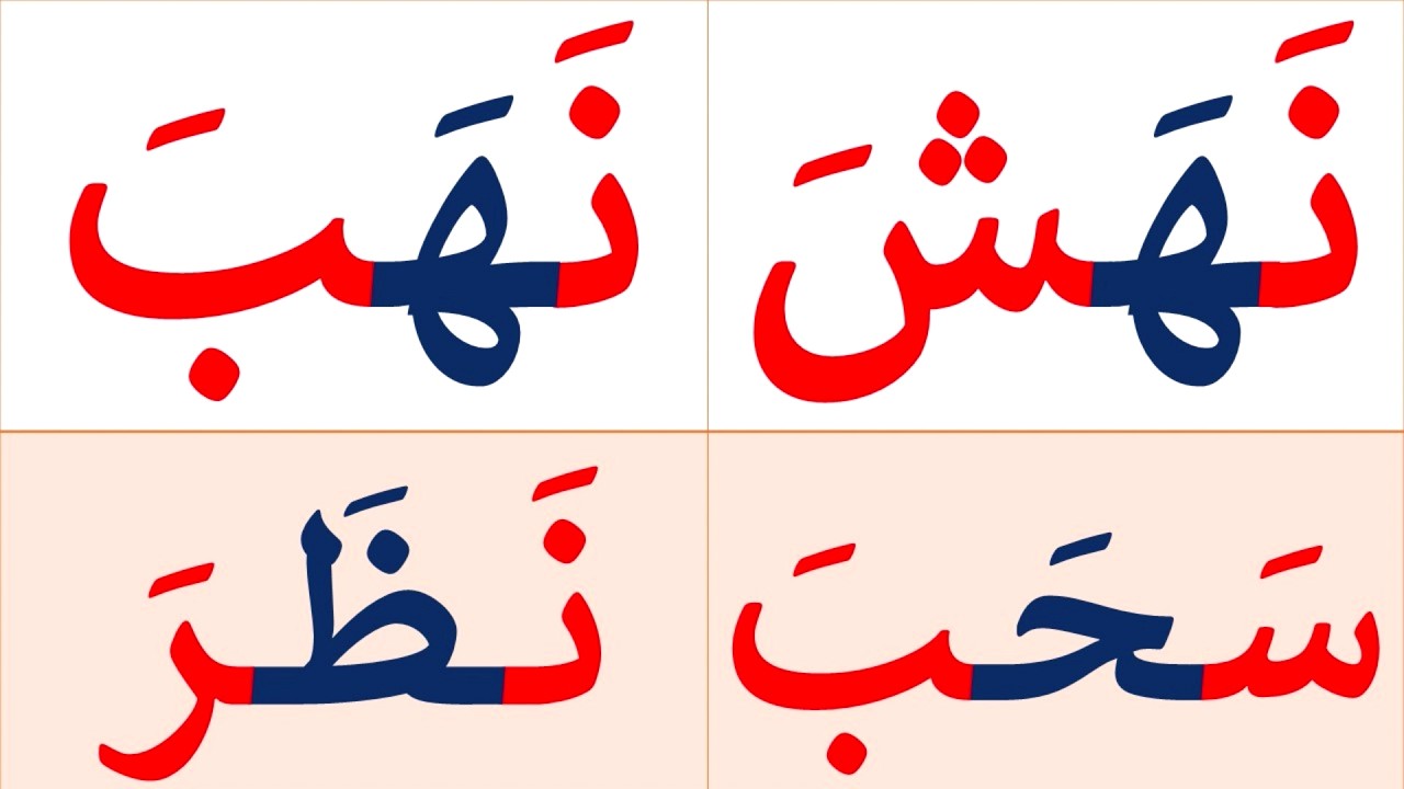 تعلم قراءة وكتابة كلمات مع الحركات - تعليم القراءة والكتابة باللغة العربية