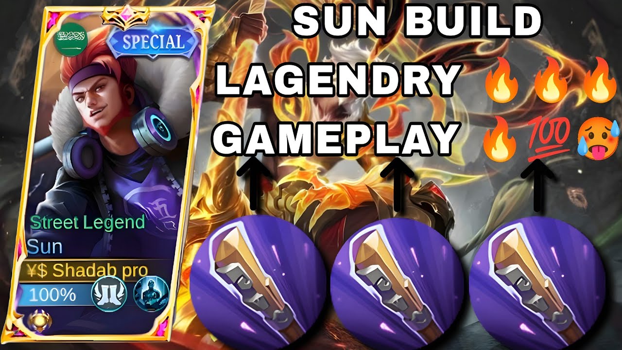 SUN LAGENDRY GAMEPLAY🔥🔥 TOO MUCH DAMAGE MLBB SHOULD BAN THIS BUILD😱 || 2026 BUILD IS UNSTOPPABLE 