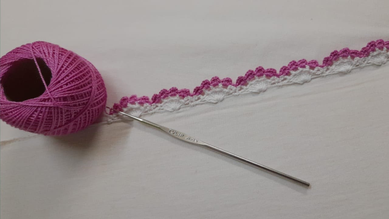 Easy Dupatta sleeves crochet lace design // asani se banay dupatta aur aastin pe qureshia lace ...