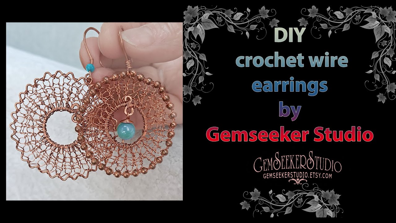 Make Your Own Copper Wire Crochet Earrings - Here's How! DIY Copper Wire Crochet Tutorial!!