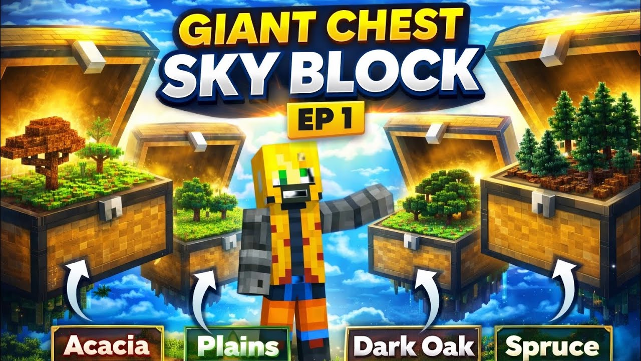 GIANT CHEST SKYBLOCK BEGINS! 🔥 EP 1