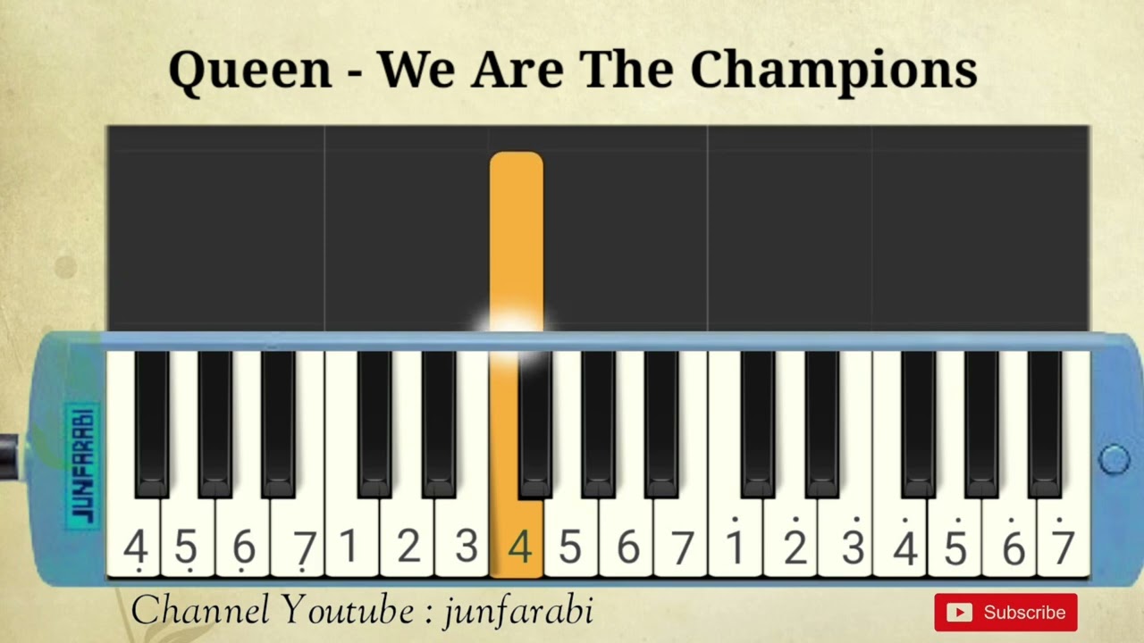 Queen | We Are The Champions | melodica tutorial
