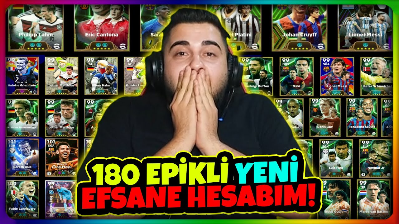 180 EPİKLİ YENİ DEVASA HESABIM!😍 TÜM OYUNCULAR VAR! 0'dan KADRO KURDUM! eFootball Mobile 2025