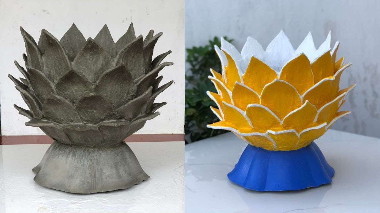 Amazing Idea From An Old Rug / Beautiful And Perfect Cement Planter
