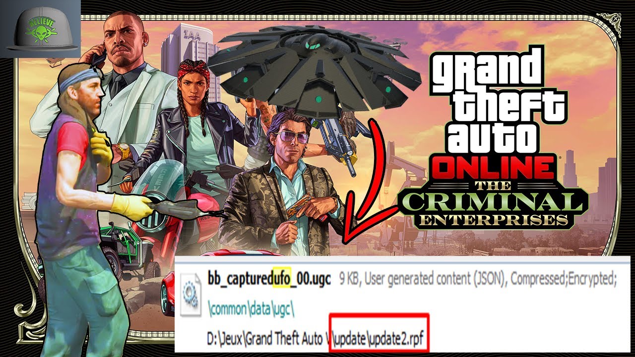 NOUVEL OVNI DÉCOUVERT DANS LES FICHIERS DU DLC CRIMINAL ENTREPRISE GTA ONLINE