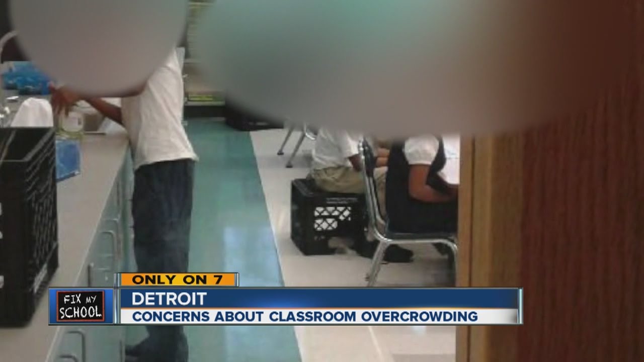 Shocking overcrowding in Detroit schools